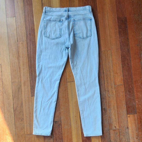 7 For All Mankind Light Wash "The High Wash Skinny" Jeans Size 30 - Picture 13 of 16